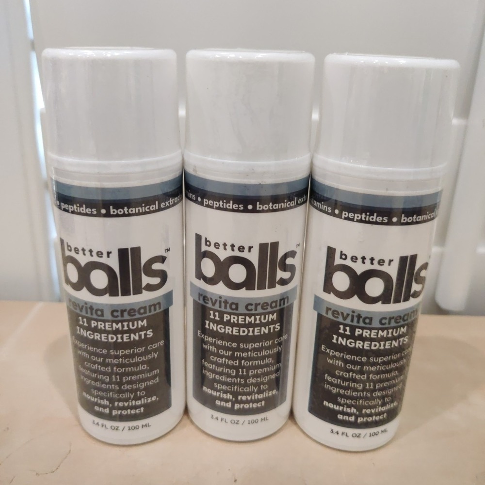 Better Balls Revita Cream for Men's Groin/ Nourish & Protects 3.4oz (3-pack)